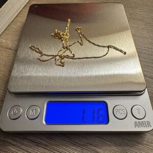 14kt Italian Gold Singapore Link necklace - 20”. 1.12 grams